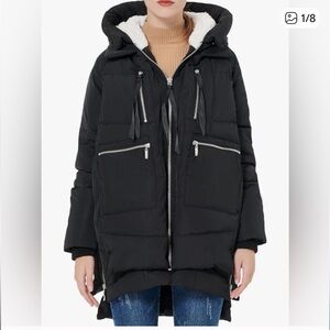 The Amazon jacket size S black Women’s Thickened winter coat FADSHOW brand